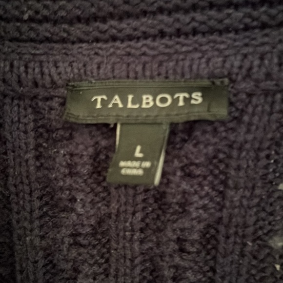 Talbots dark navy sweater in size large - Picture 2 of 2
